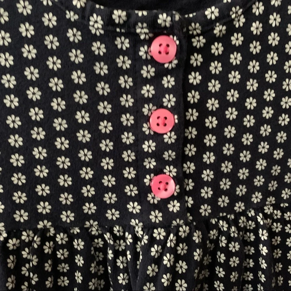 Carters Romper Floral Daisy Navy Pink Bird Outfit Girls Toddler Size 18 Months
